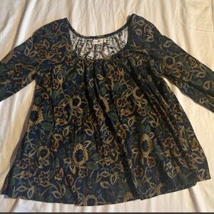 NATURAL LIFE Sunflower Floral Blouse